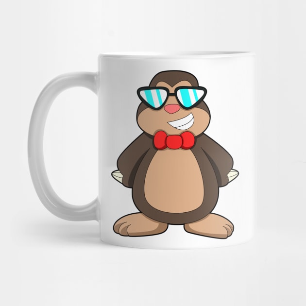 Mole with Tie & Sunglasses by Markus Schnabel